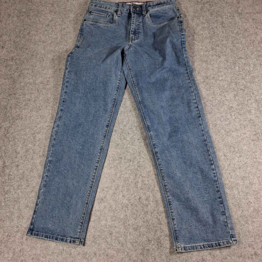 Free World Relaxed Fit Jeans Mens 28 Blue Denim Straight‎ Leg Skate Pants Nwt